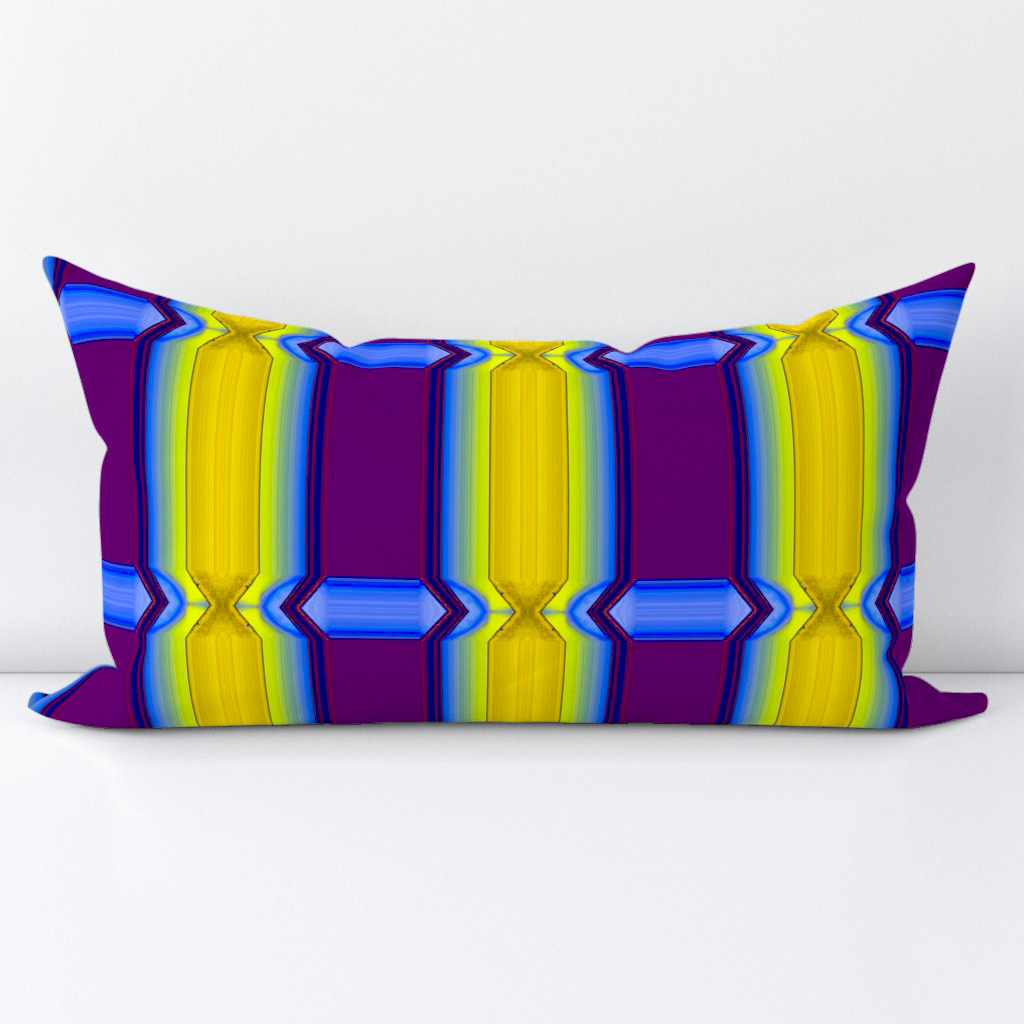 Leaves with the Bright Lights of Autumn in Blue 8 - Lumbar