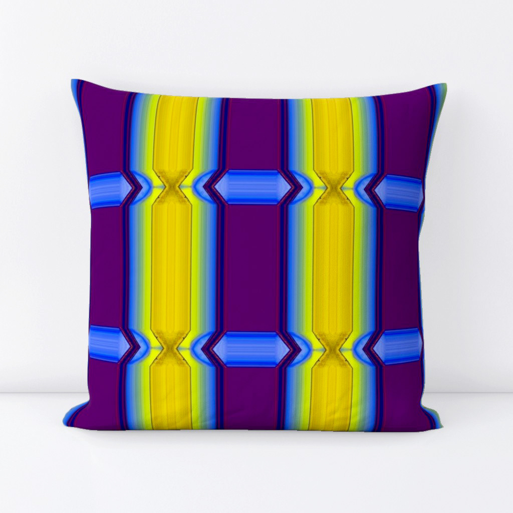 Leaves with the Bright Lights of Autumn in Blue 8 - Square