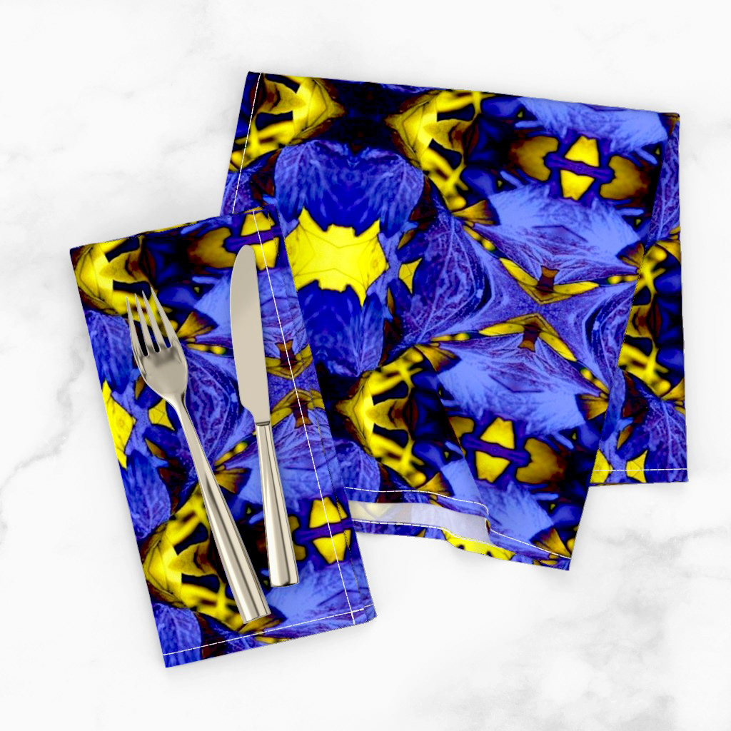 Leaves with the Bright Lights of Autumn in Blue 3