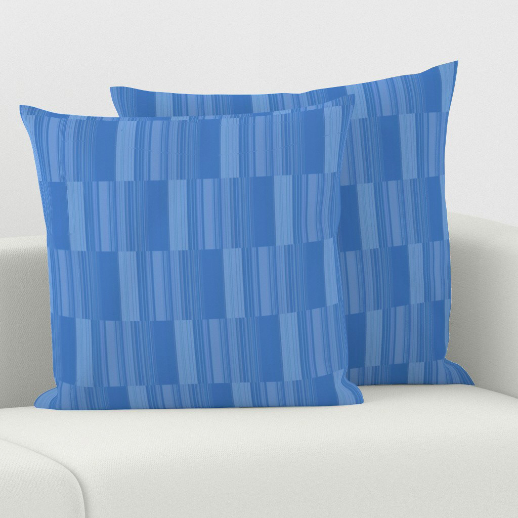 Abstract Symphony in Blue 3 (Vertical Lines) - Square
