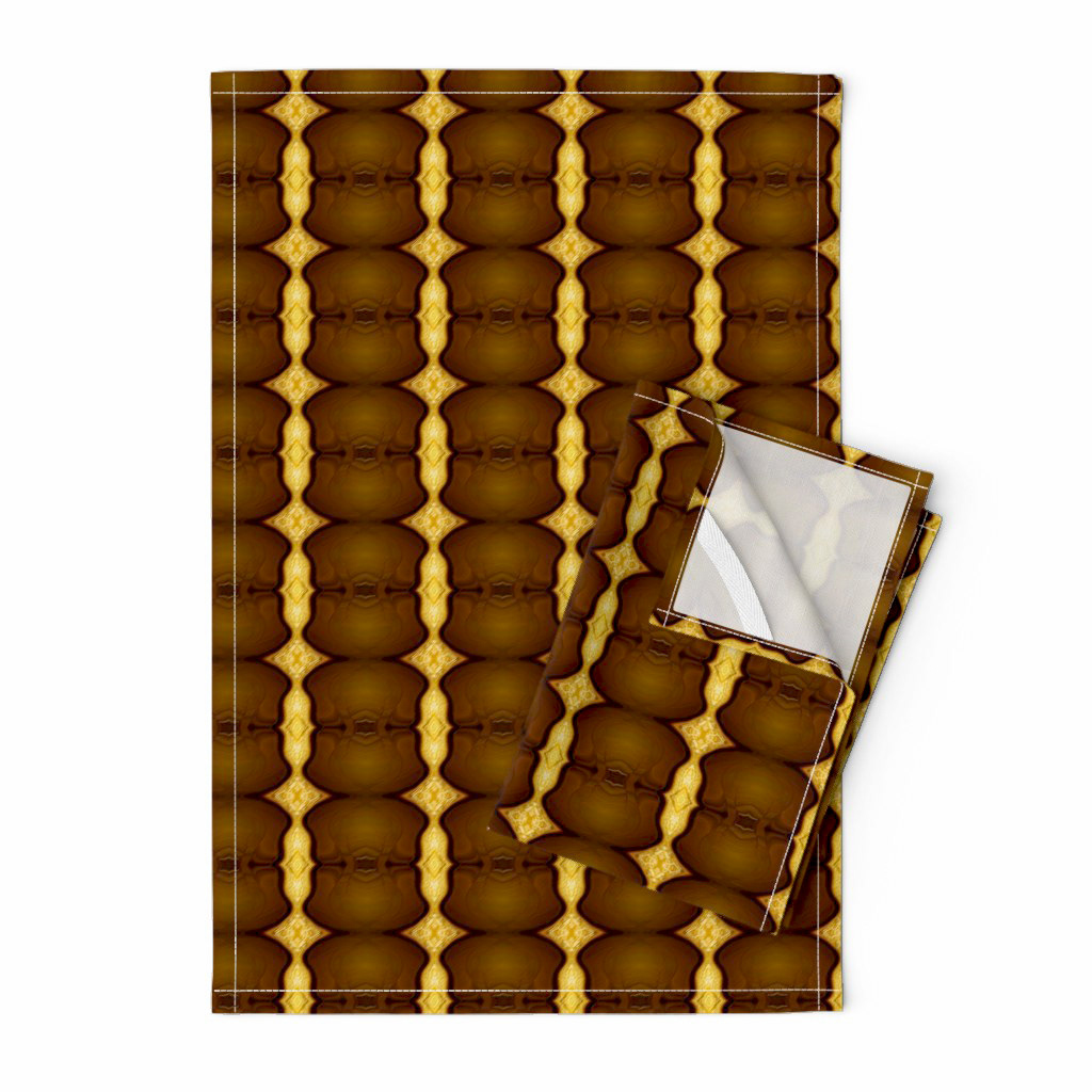 Tree Trunk Series - Golden and Brown 2 (3,5 inx 3,5 in)