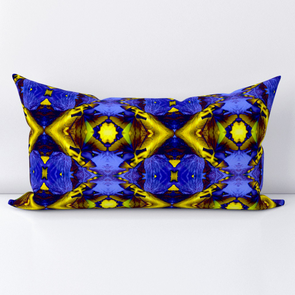 Leaves with the Bright Lights of Autumn in Blue 1 - Lumbar