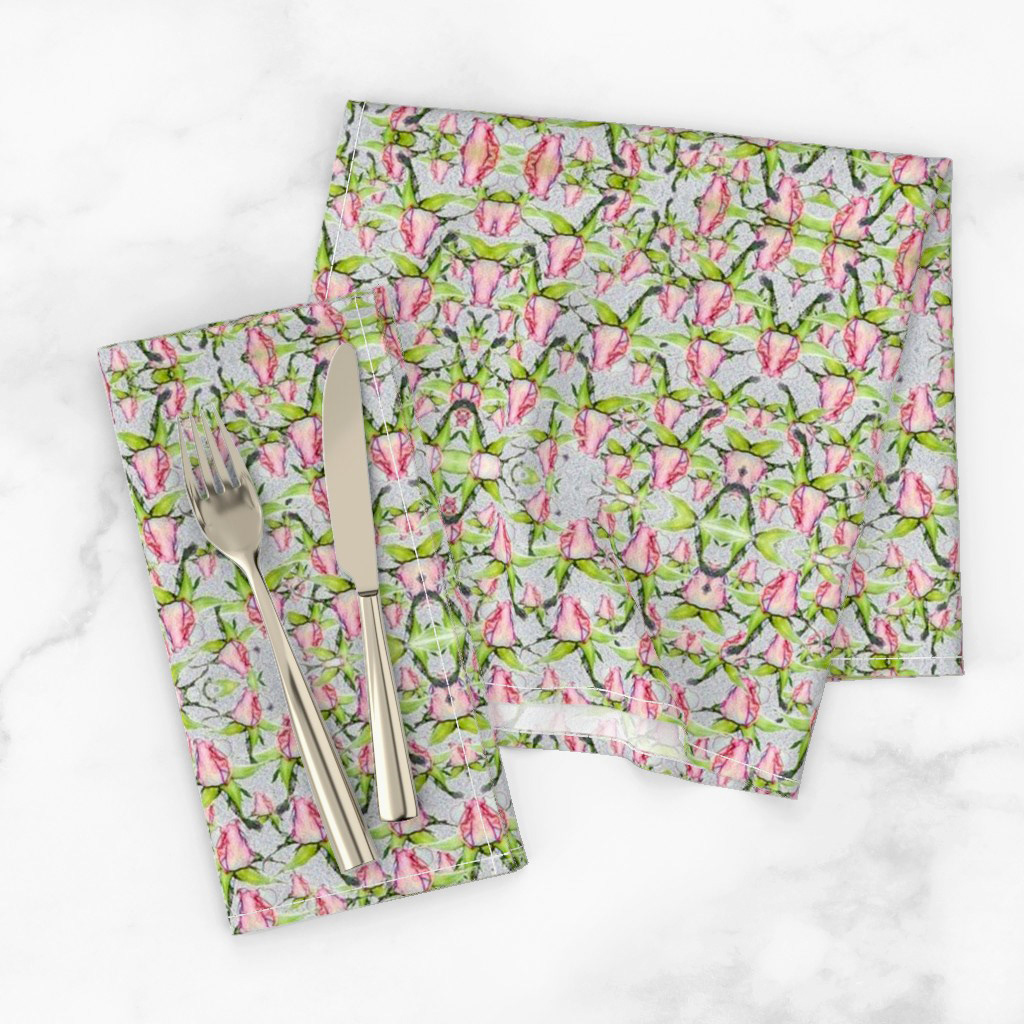 Floral Pattern with Rosebuds