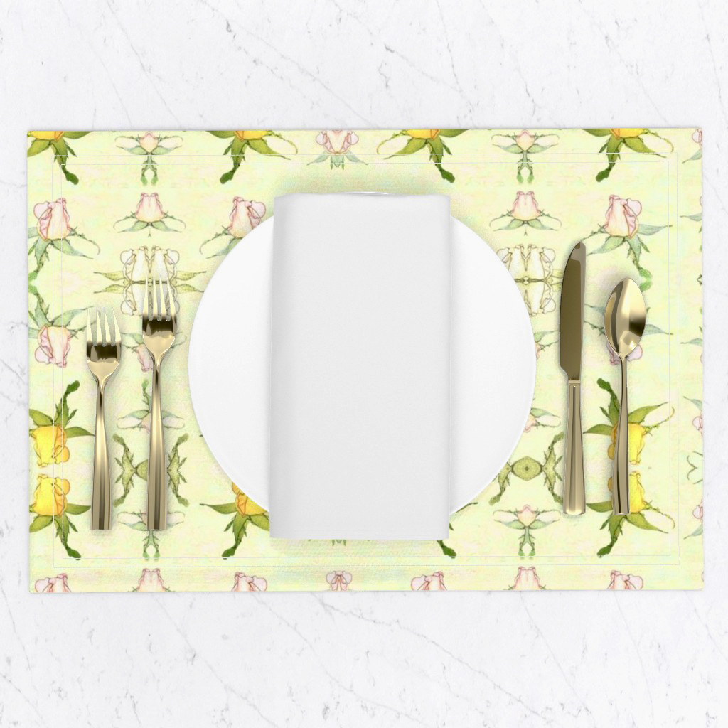 Floral Pattern with Soft Rosebuds (G)