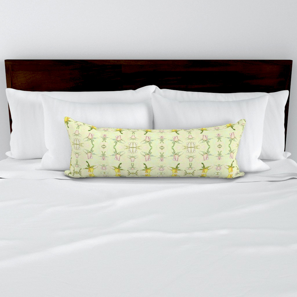 Floral Pattern with Soft Rosebuds (G) - Lumbar