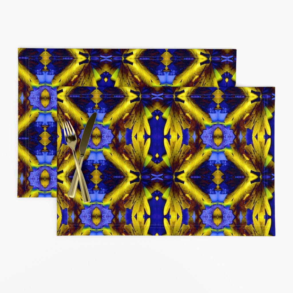 Leaves with the Bright Lights of Autumn in Blue 2
