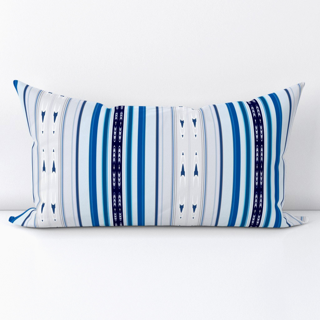 Abstract Symphony in Blue 5 (Vertical Lines) - Lumbar