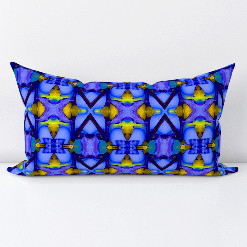 Leaves with the Bright Lights of Autumn in Blue 7 - Lumbar
