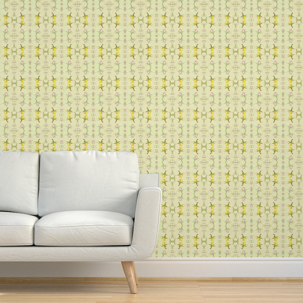 Floral Pattern with Soft Rosebuds (G)