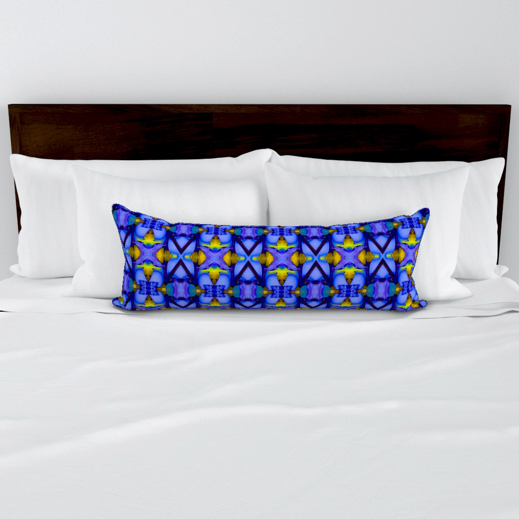 Leaves with the Bright Lights of Autumn in Blue 7 - Lumbar