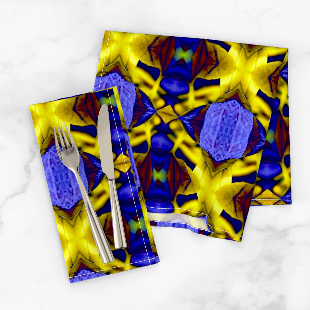 Leaves with the Bright Lights of Autumn in Blue 4
