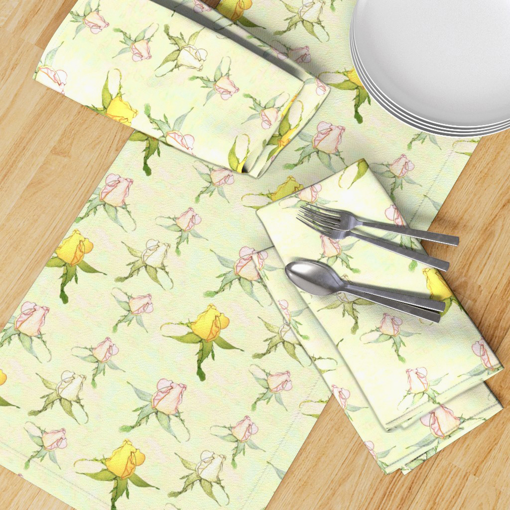 Floral Pattern with Soft Rosebuds