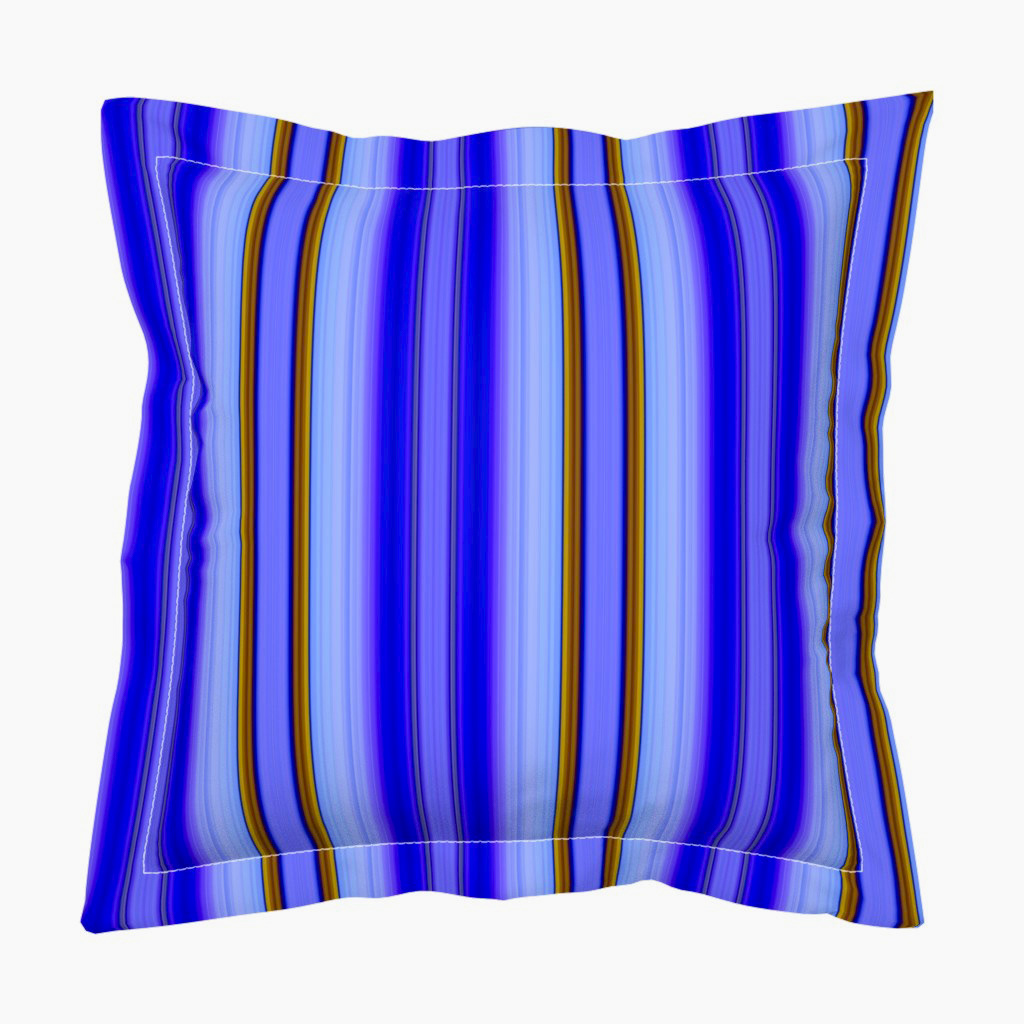 Leaves with the Bright Lights of Autumn in Blue 9 - Euro