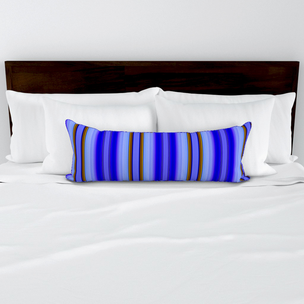 Leaves with the Bright Lights of Autumn in Blue 9 - Lumbar