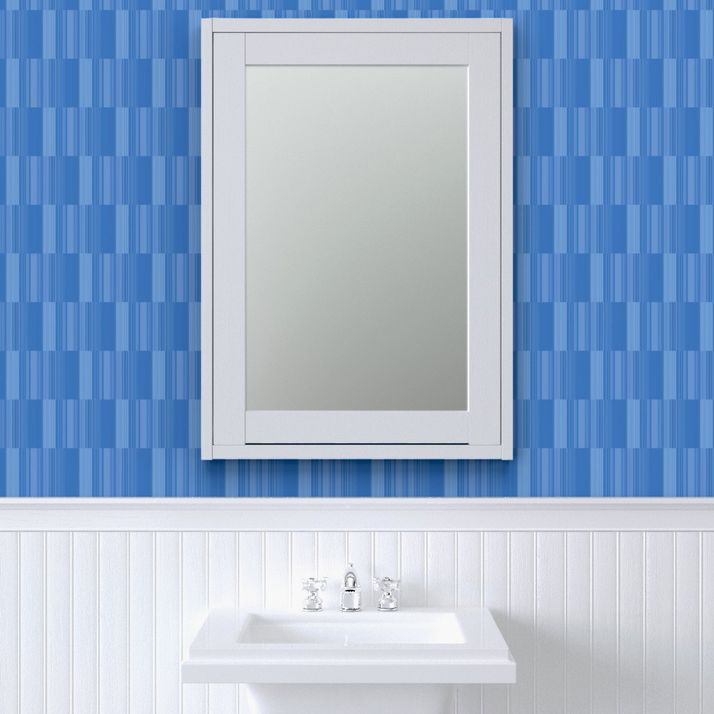 Abstract Symphony in Blue 3 (Vertical Lines)
