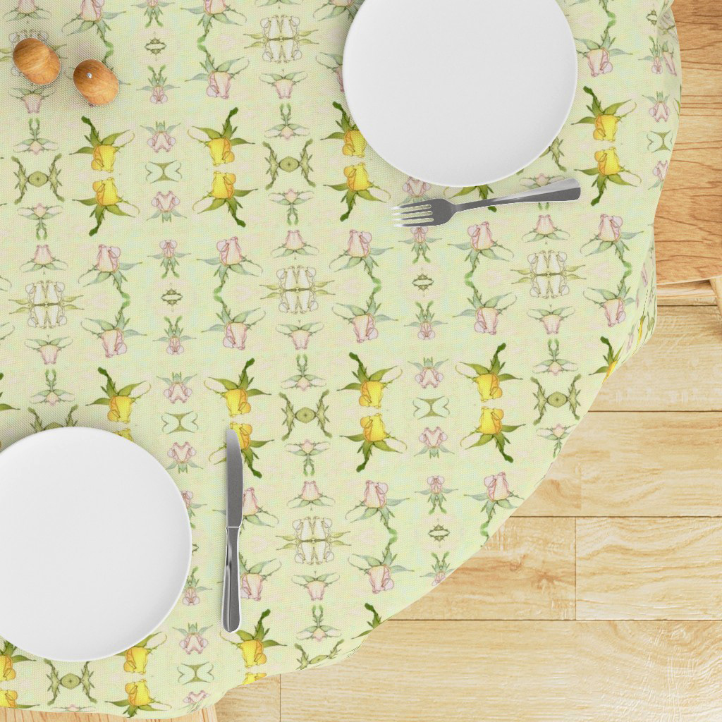 Floral Pattern with Soft Rosebuds (G)