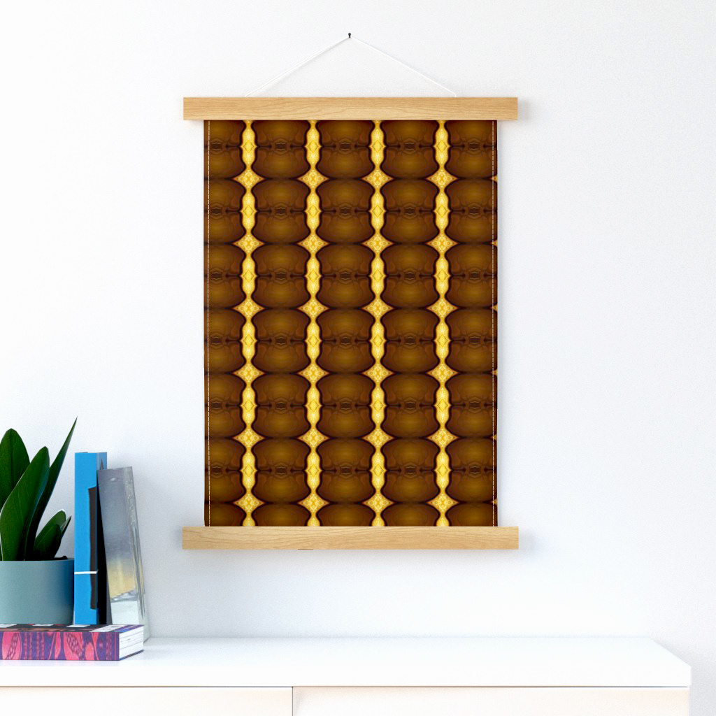 Tree Trunk Series - Golden and Brown 2 (3,5 inx 3,5 in)