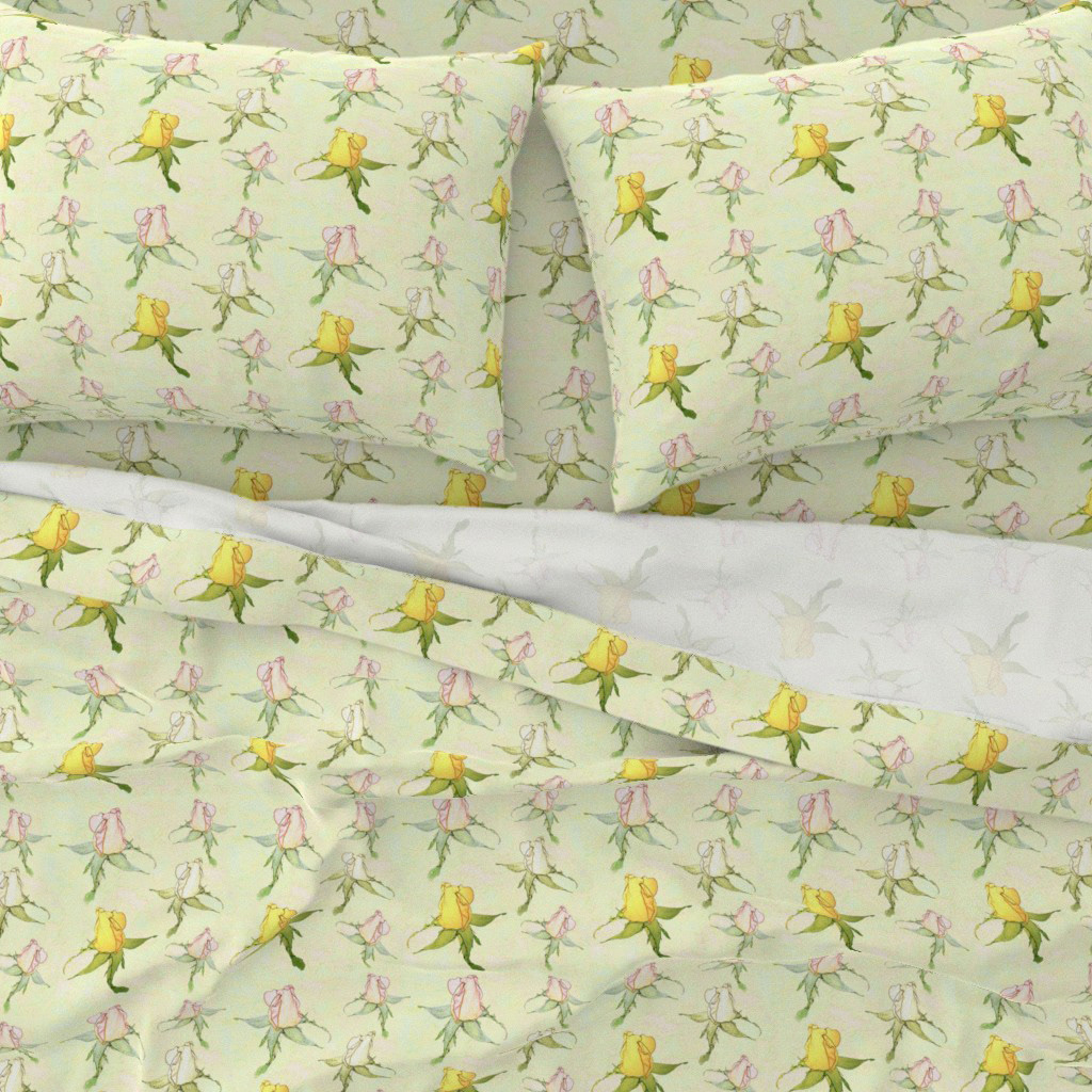 Floral Pattern with Soft Rosebuds