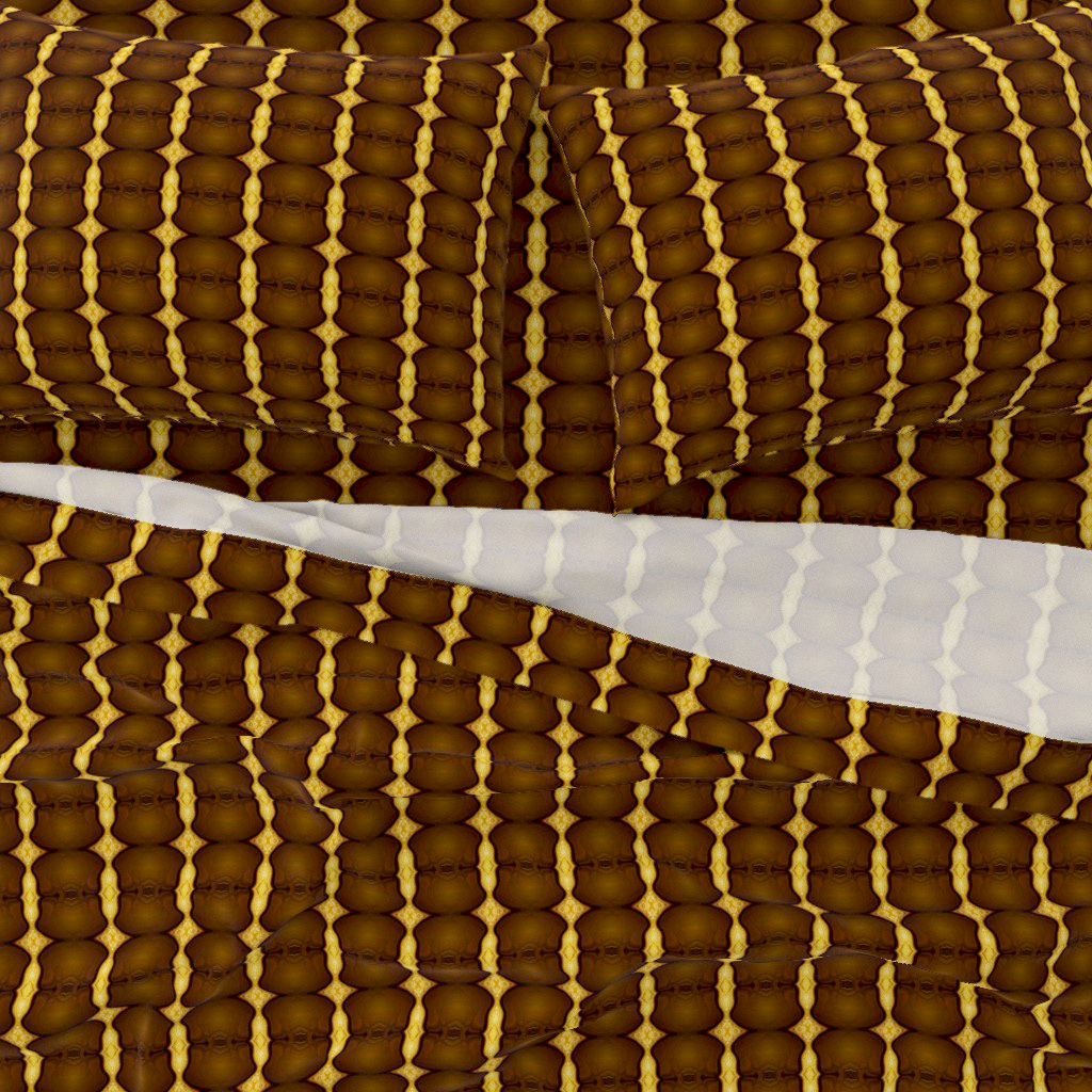 Tree Trunk Series - Golden and Brown 2 (3,5 inx 3,5 in)