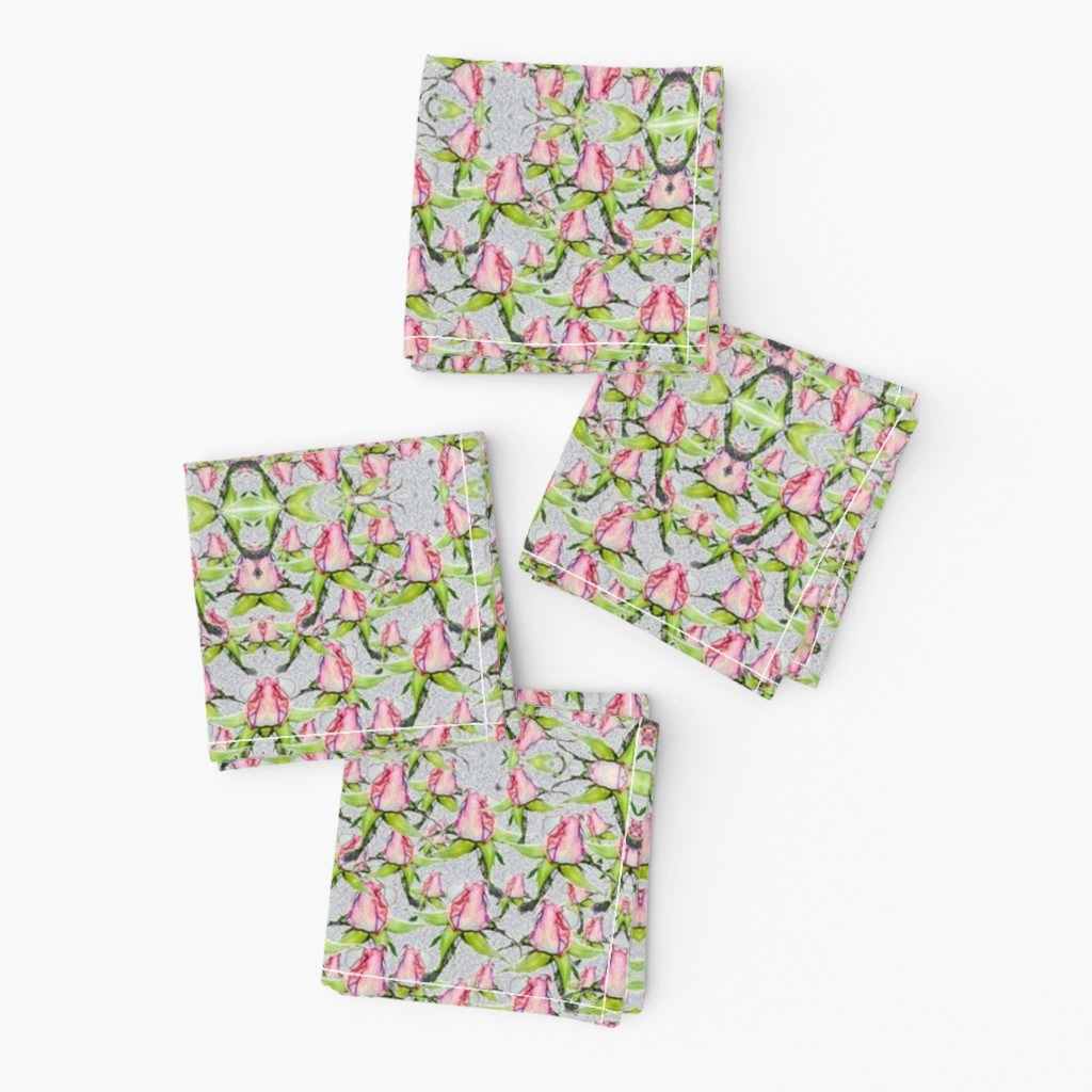 Floral Pattern with Rosebuds