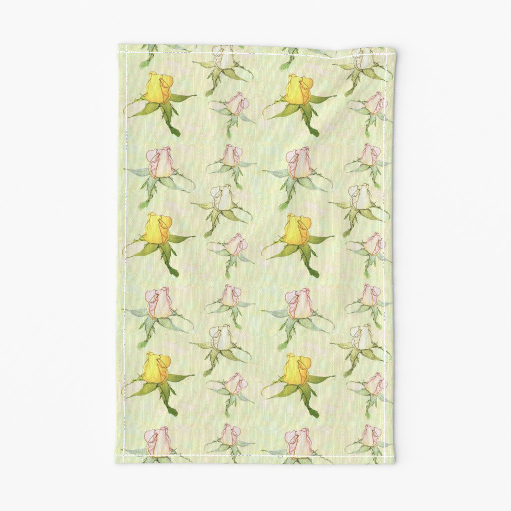 Floral Pattern with Soft Rosebuds