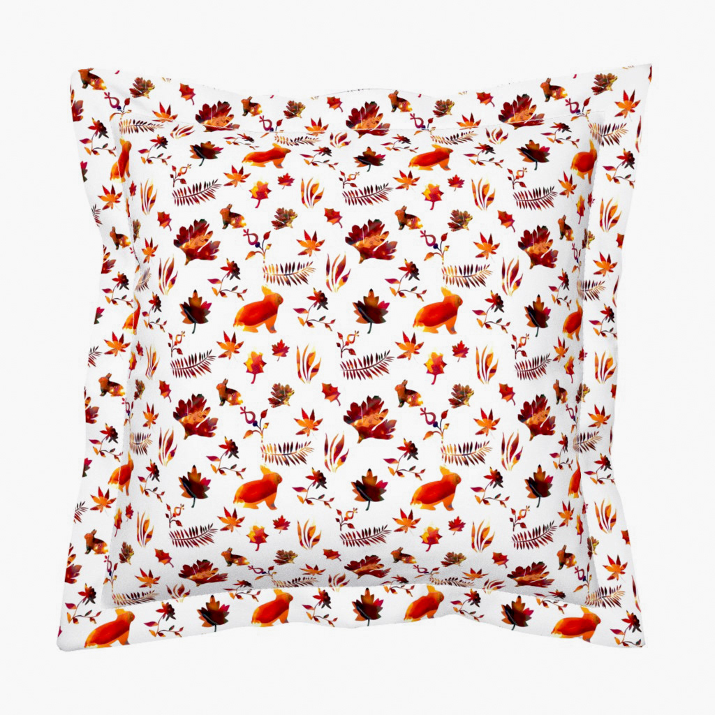 Autumn Flora with Bunnies - Euro
