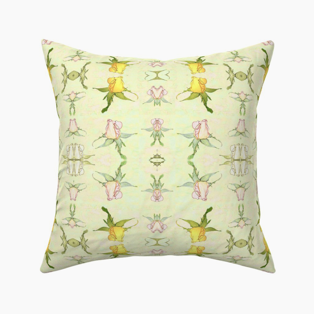 Floral Pattern with Soft Rosebuds (G) - Square