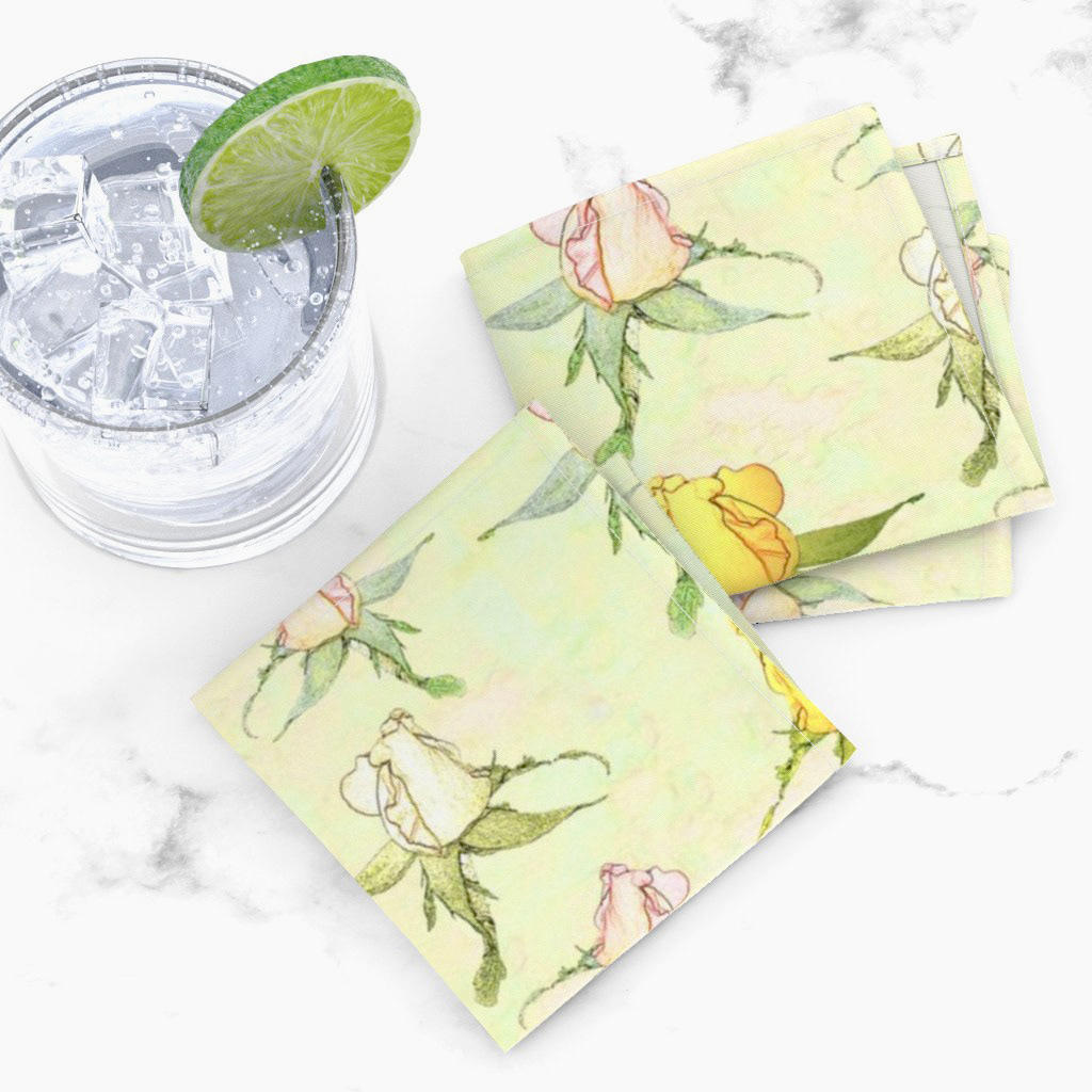 Floral Pattern with Soft Rosebuds