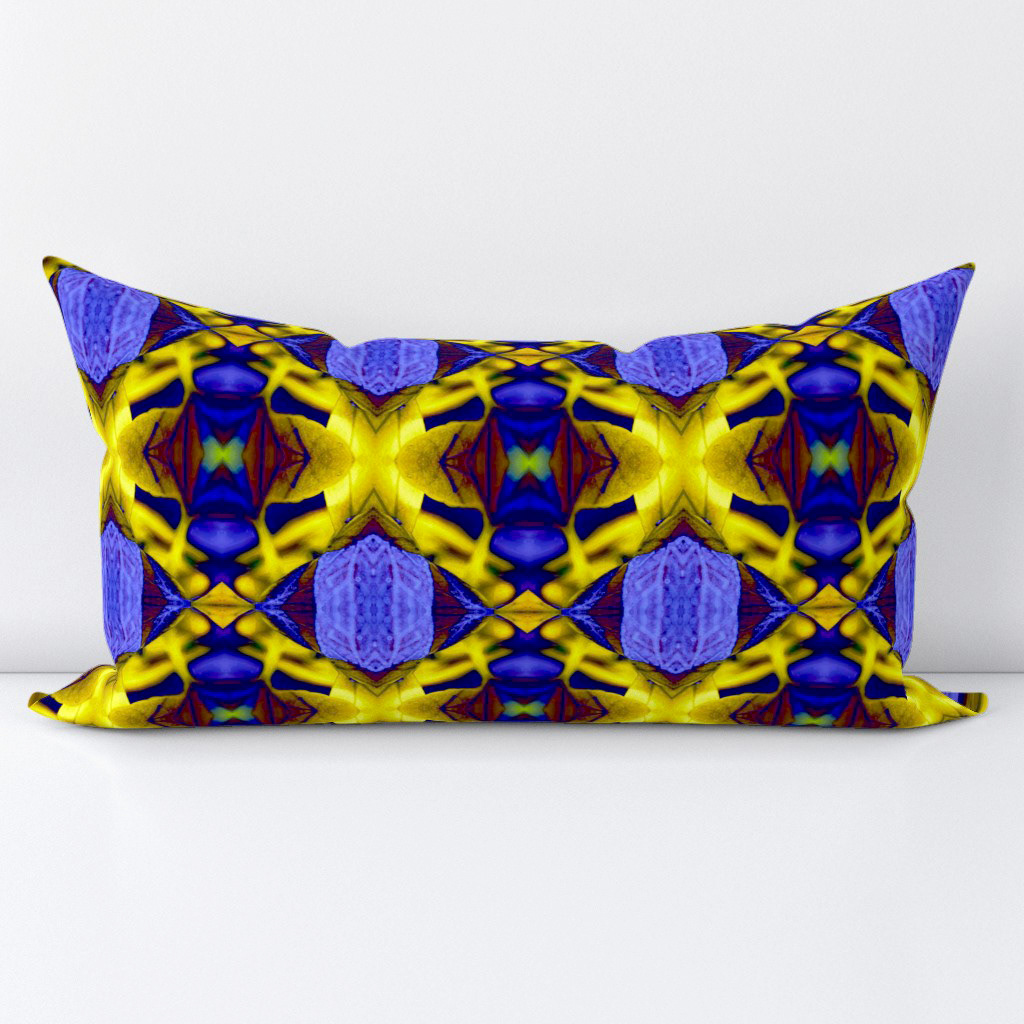 Leaves with the Bright Lights of Autumn in Blue 4 - Lumbar