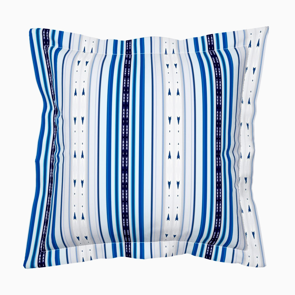 Abstract Symphony in Blue 5 (Vertical Lines) - Euro