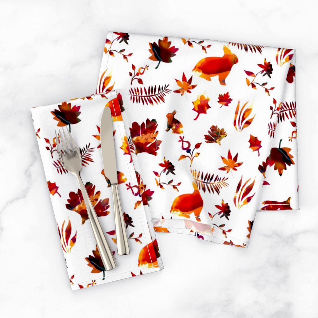 Autumn Flora with Bunnies