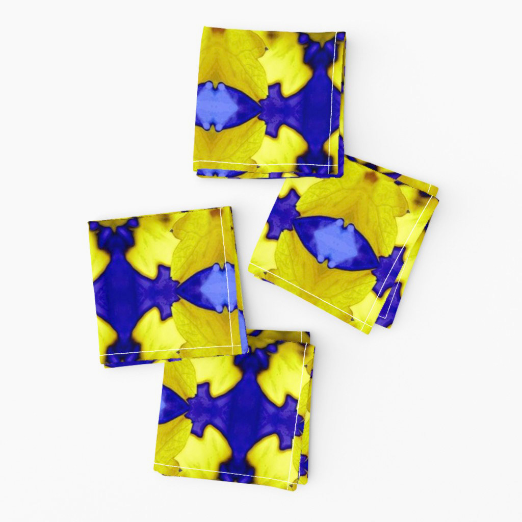 Leaves with the Bright Lights of Autumn in Blue 5