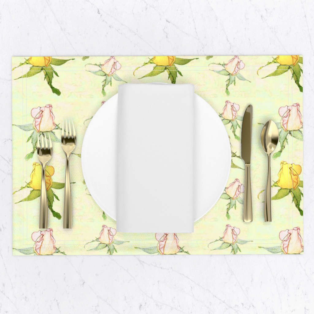 Floral Pattern with Soft Rosebuds