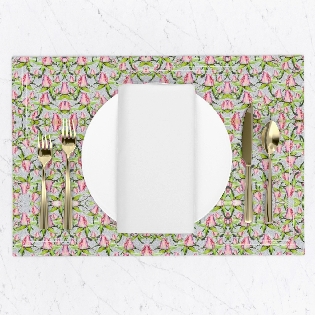 Floral Pattern with Rosebuds