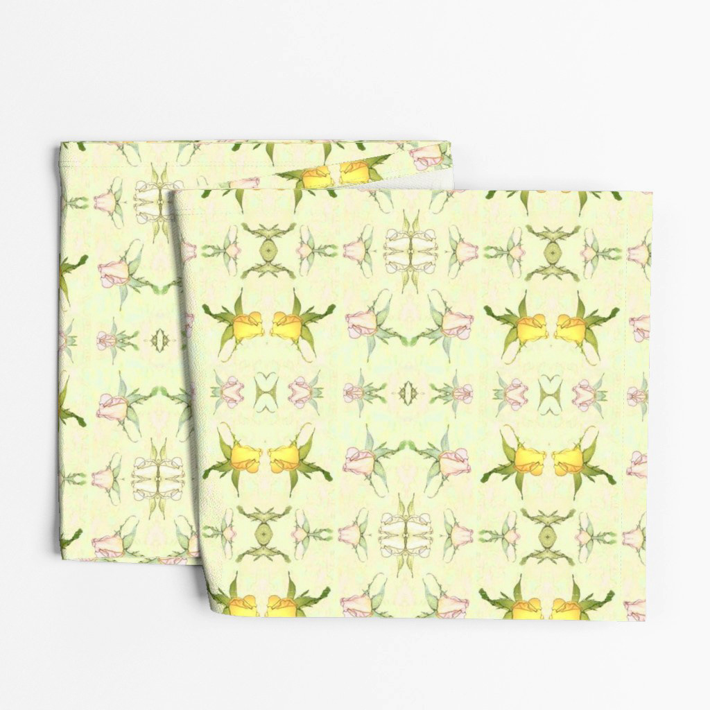 Floral Pattern with Soft Rosebuds (G)