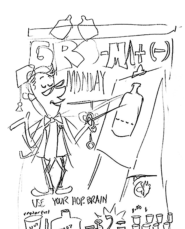 Professor Hopbrain sketch