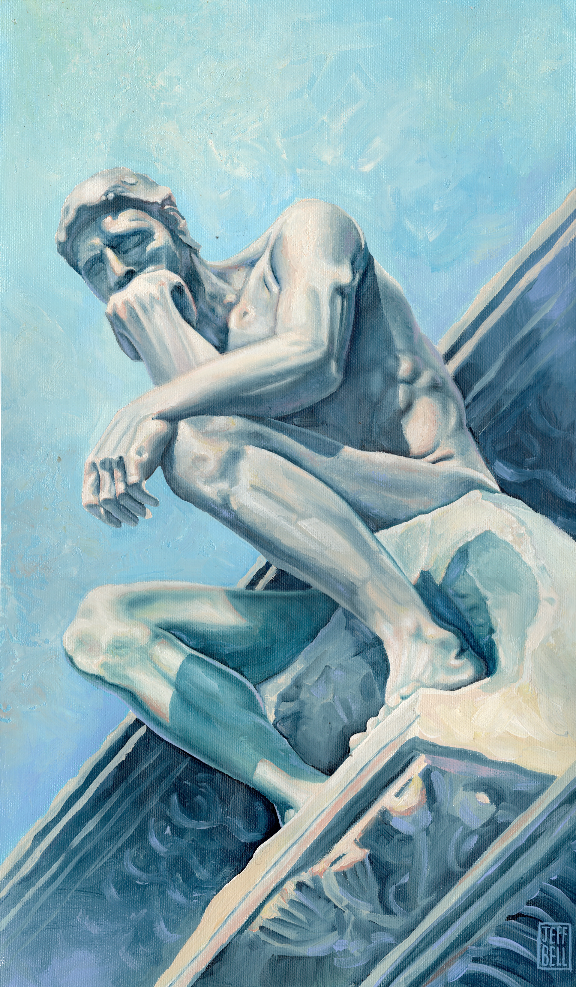 Oil on canvas magazine cover