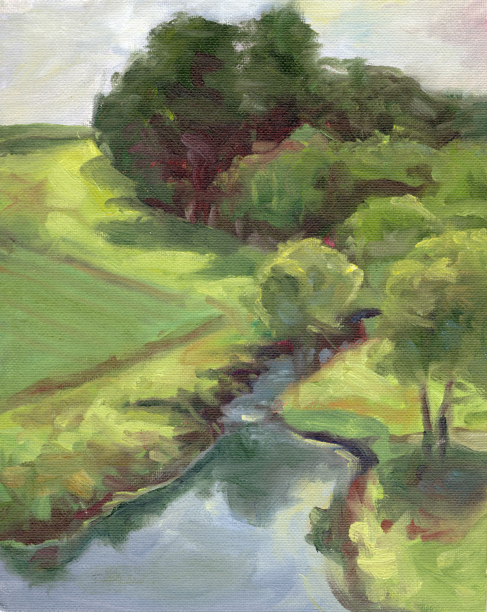 Silver Creek Oil on Canvas Board