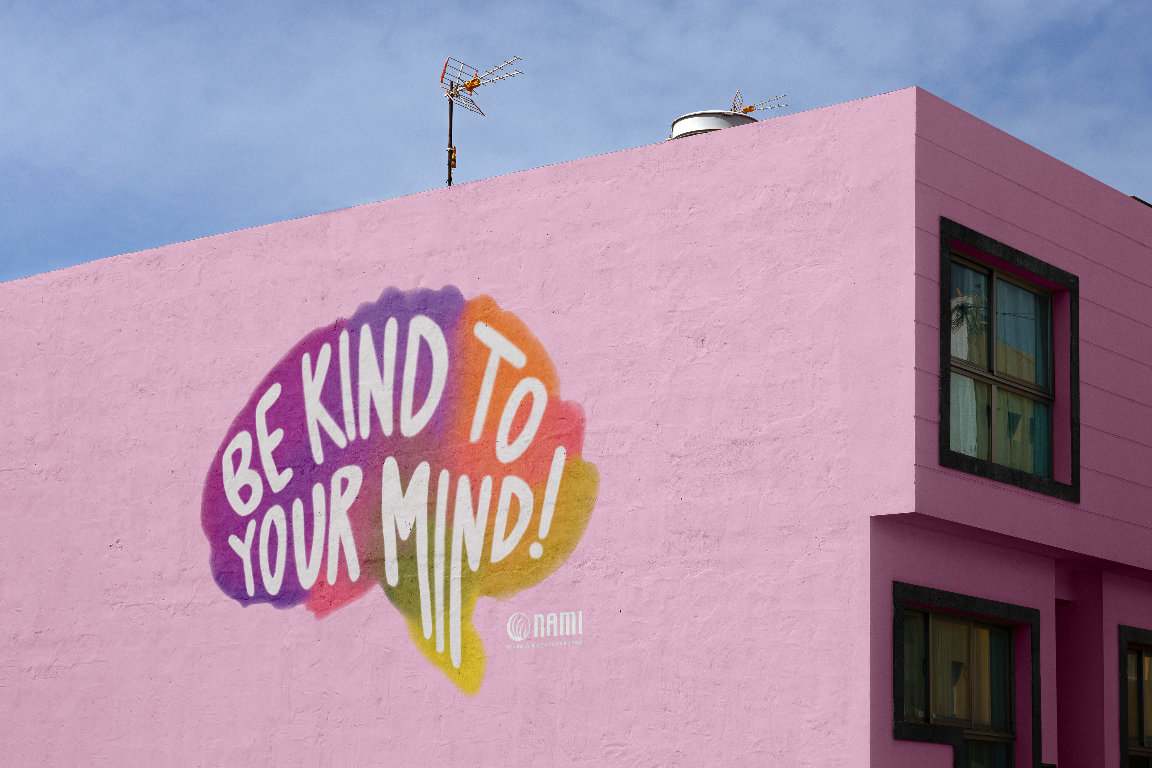 National Alliance on Mental Illness Mural Design "Be Kind to Your Mind"