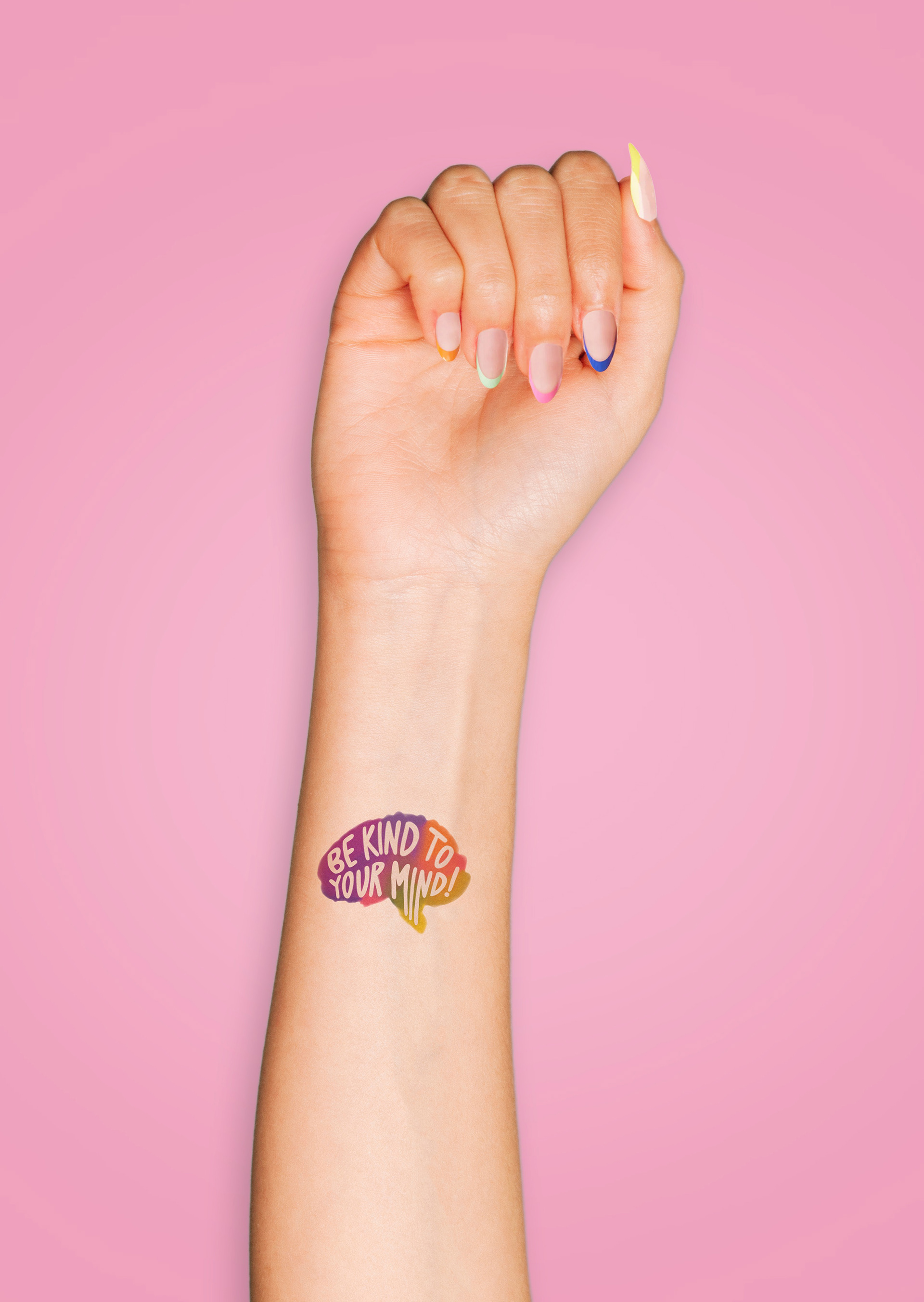 National Alliance on Mental Illness Temporary Tattoo Design "Be Kind to Your Mind"