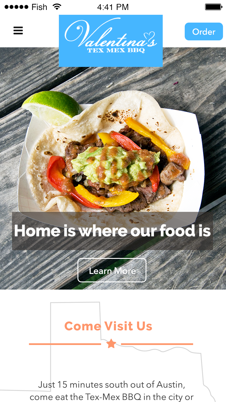 Mobile landing page