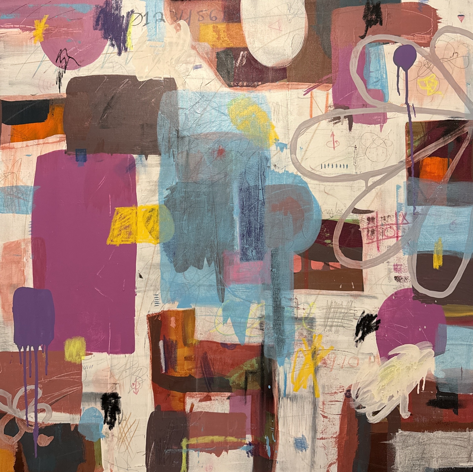Looking Glass Self #1 (36 x 36 Mixed Media)