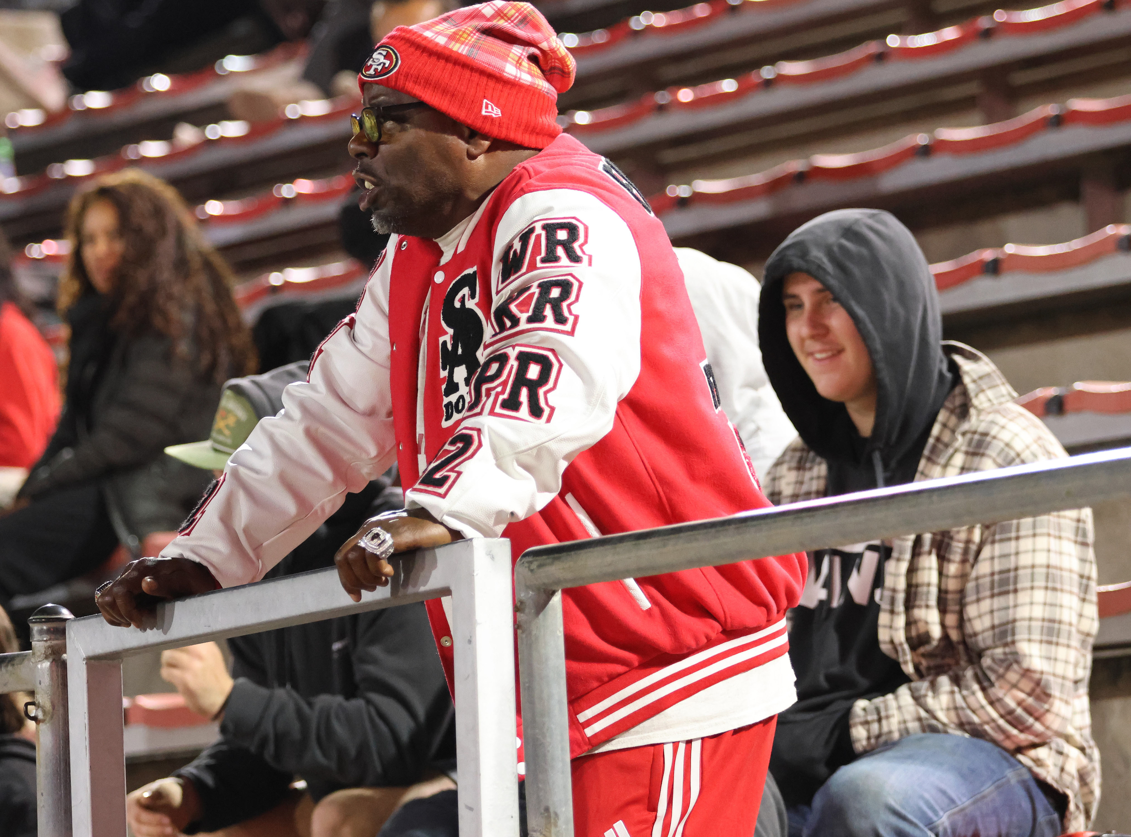 James Farmer's dad was very animate throughout the game, calling out cougar players for being trash and slow, as well as yelling at Santa Ana coaches to change up the gameplan and to get his son the ball more often since he believes in his sons talent and ability.
