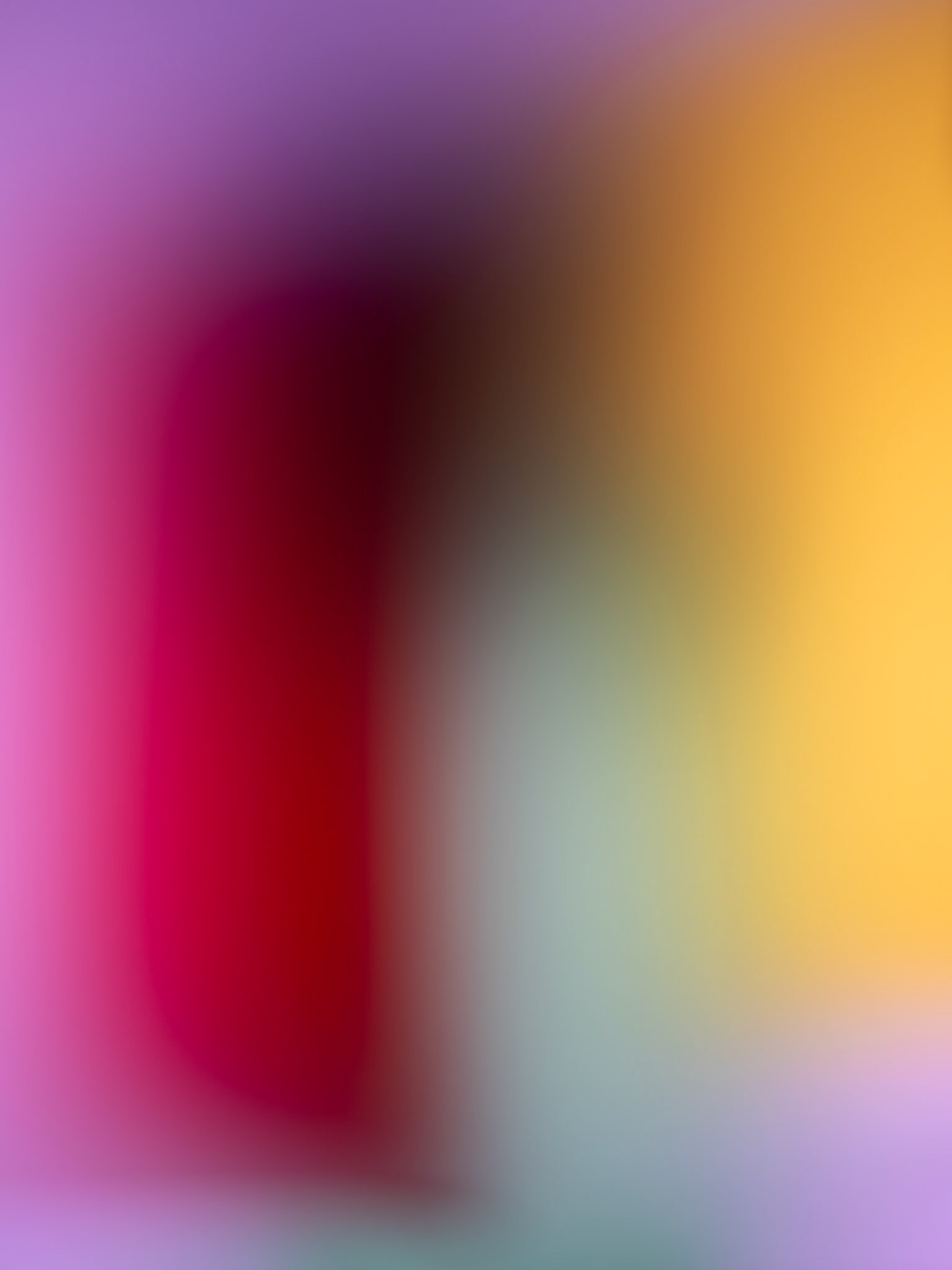 Melting Pot IV — magenta and red vertical forms beside teal and yellow light.