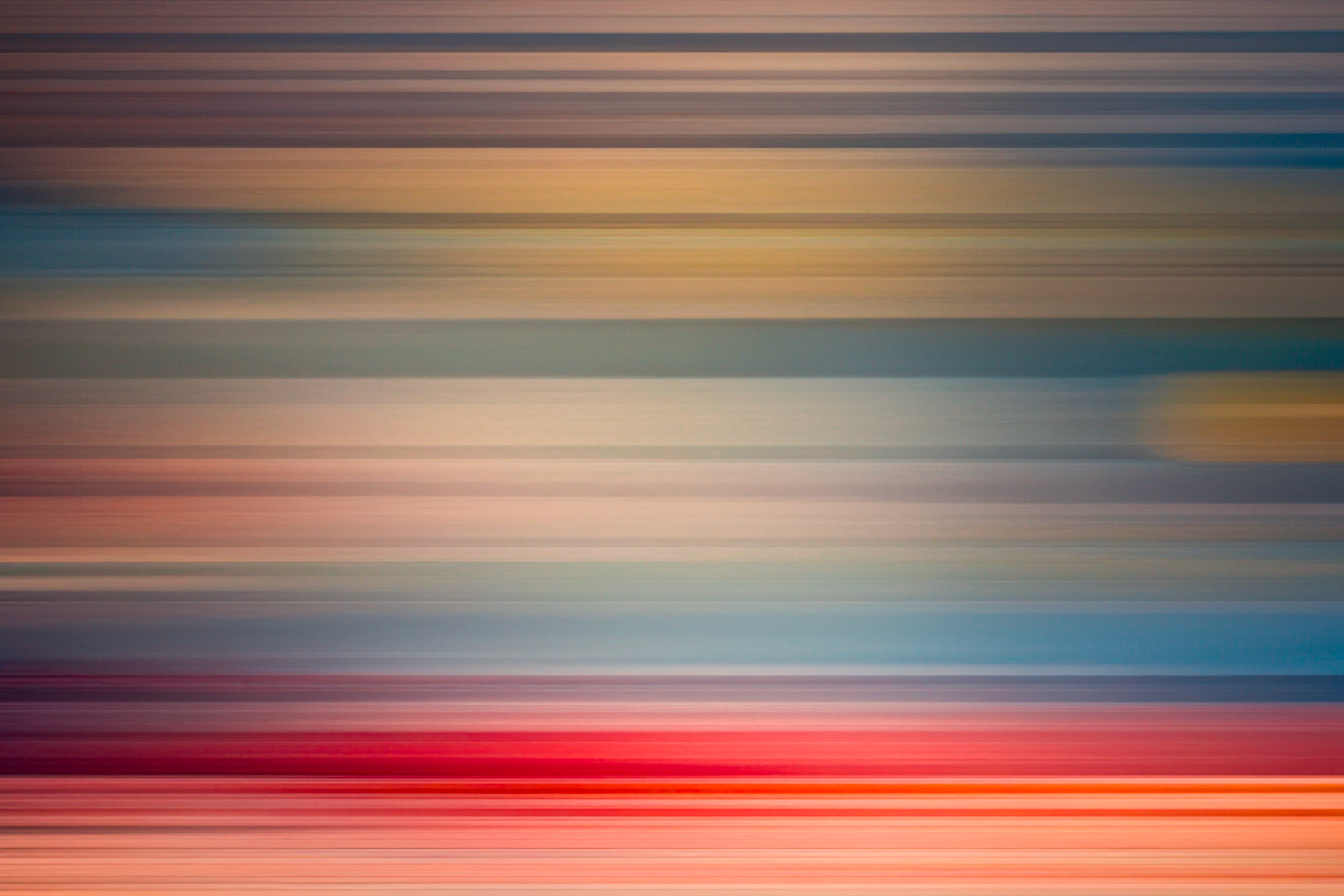 Digital Isolation IV — layered blue, beige, red and white urban motion streaks.