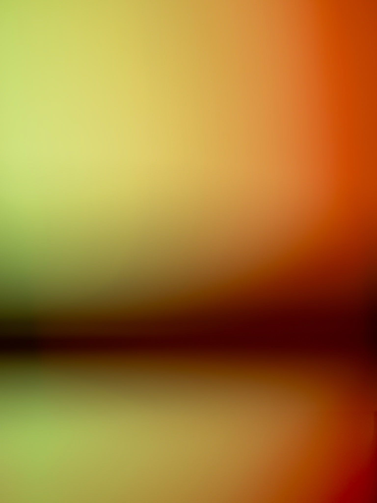 Escape VI — yellow-green and orange blur crossed by a dark horizontal band.