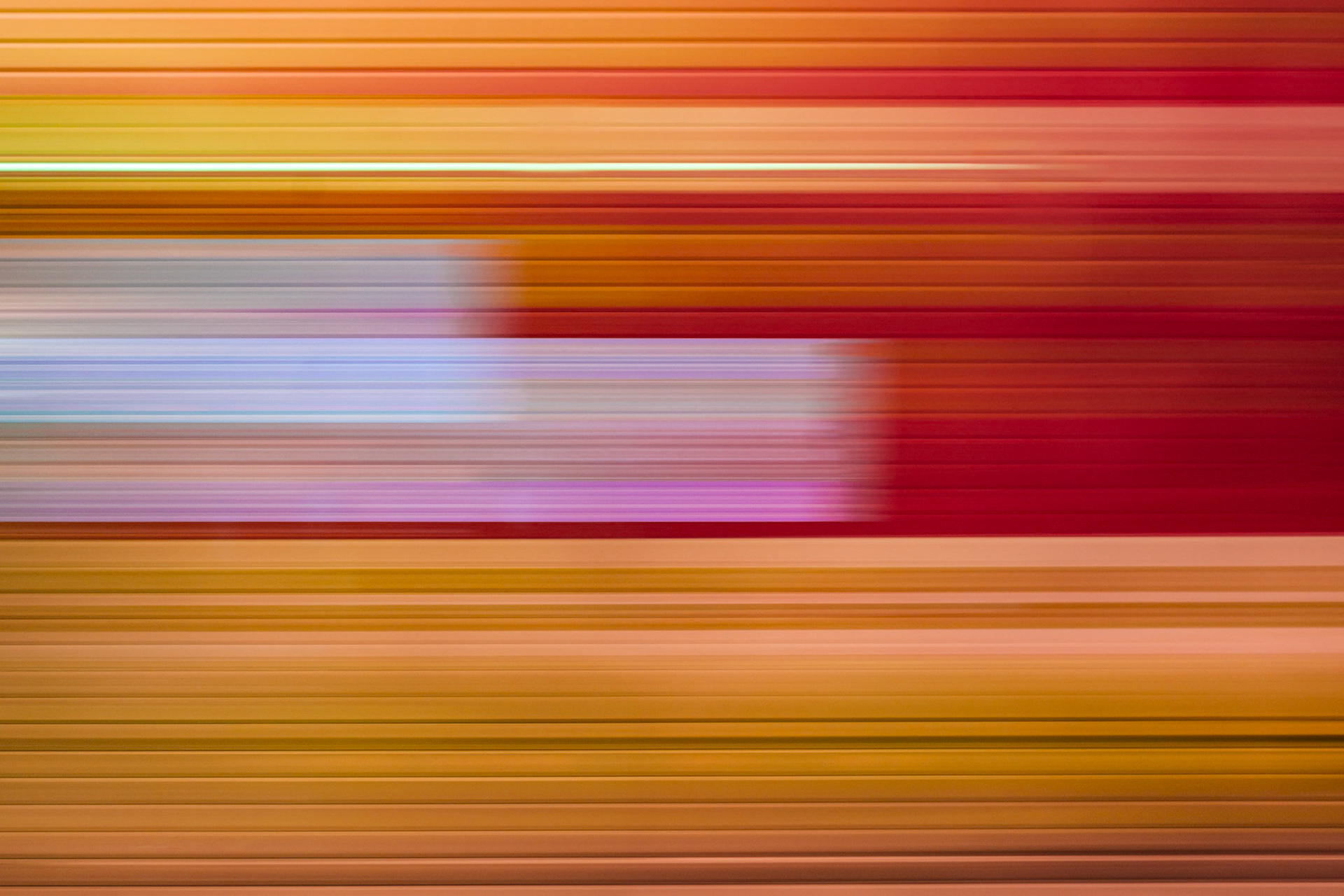 Digital Isolation III — gold, red and magenta streaks crossed by pale violet light.
