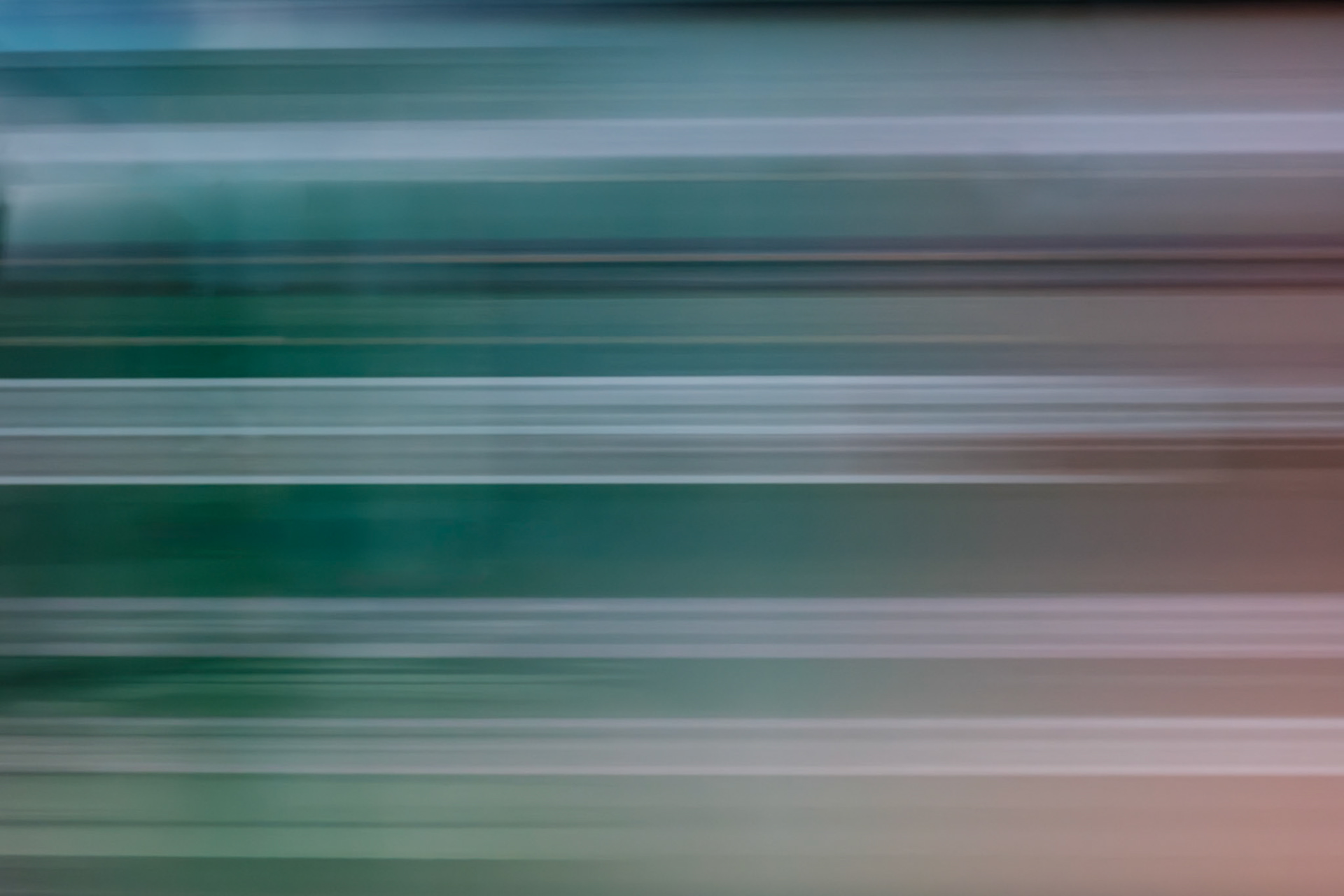 Digital Isolation X — teal, green and grey horizontal urban streaks.