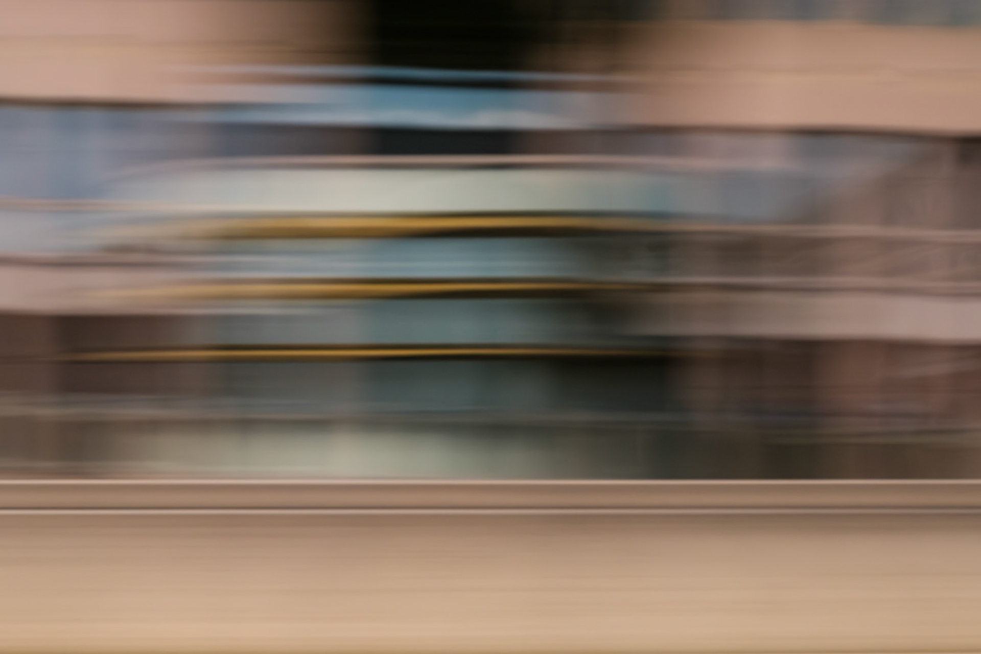 Digital Isolation XI — beige, grey and black motion blur around an indistinct structure.