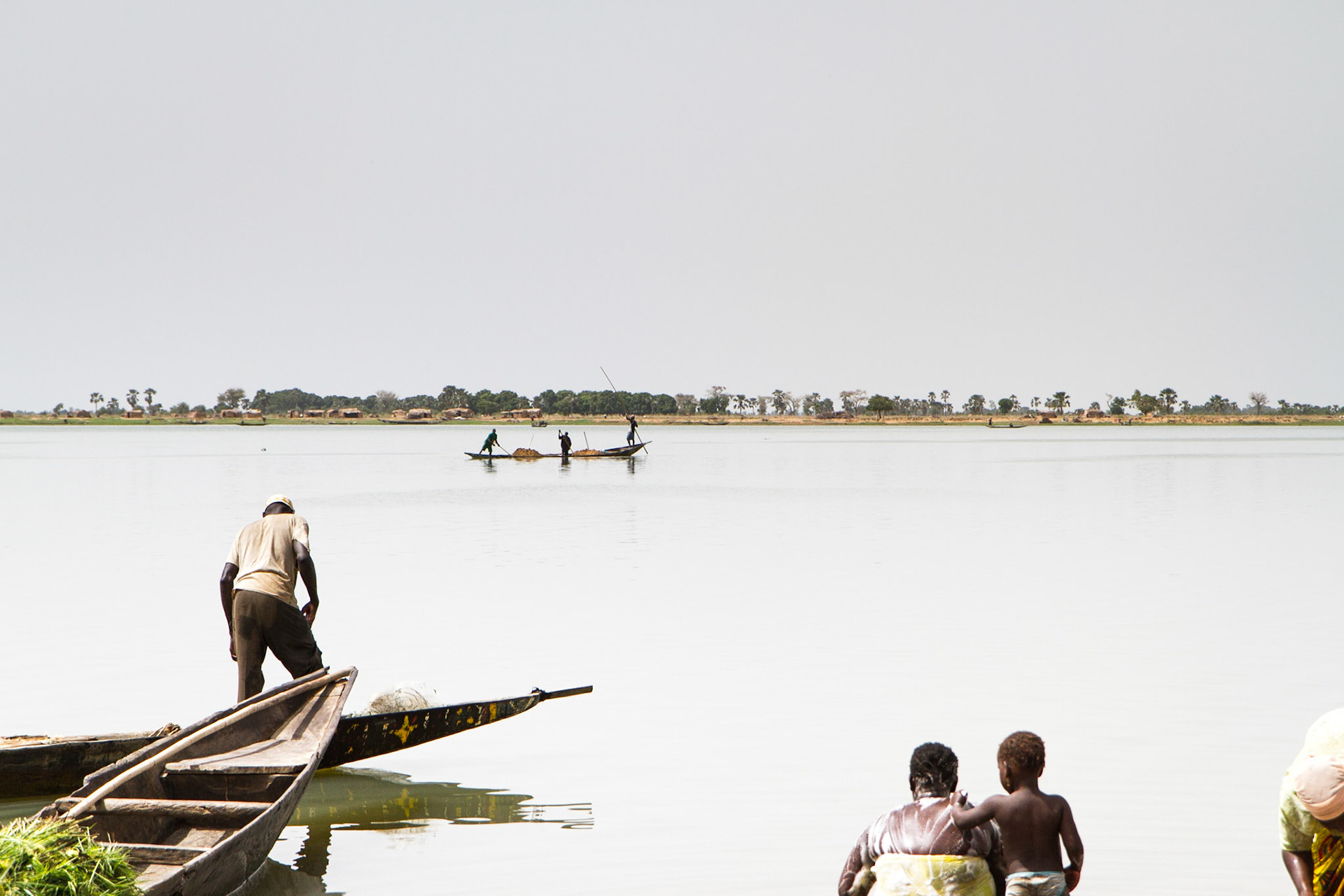 Segou, Mali. Scene of river life on the Niger. Taken June 30,2012.